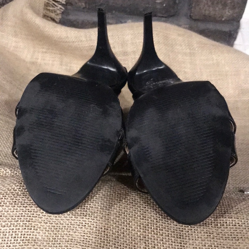 Nine West Black Stiletto Strappy Sandals 7.5 - Picture 15 of 16